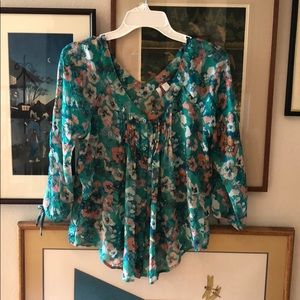 LC Lauren Conrad floral blouse